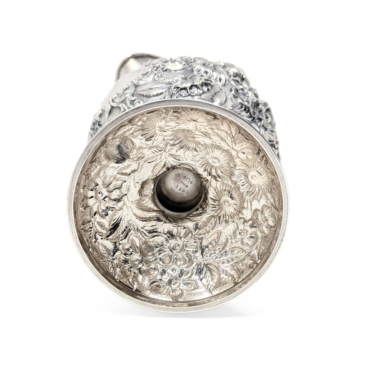 The Schofield Company "Baltimore Rose" Sterling Silver Repoussé Ewer