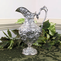 The Schofield Company "Baltimore Rose" Sterling Silver Repoussé Ewer