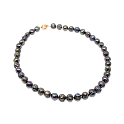 14K Gold 18” Baroque South Sea 10mm Pearl Necklace