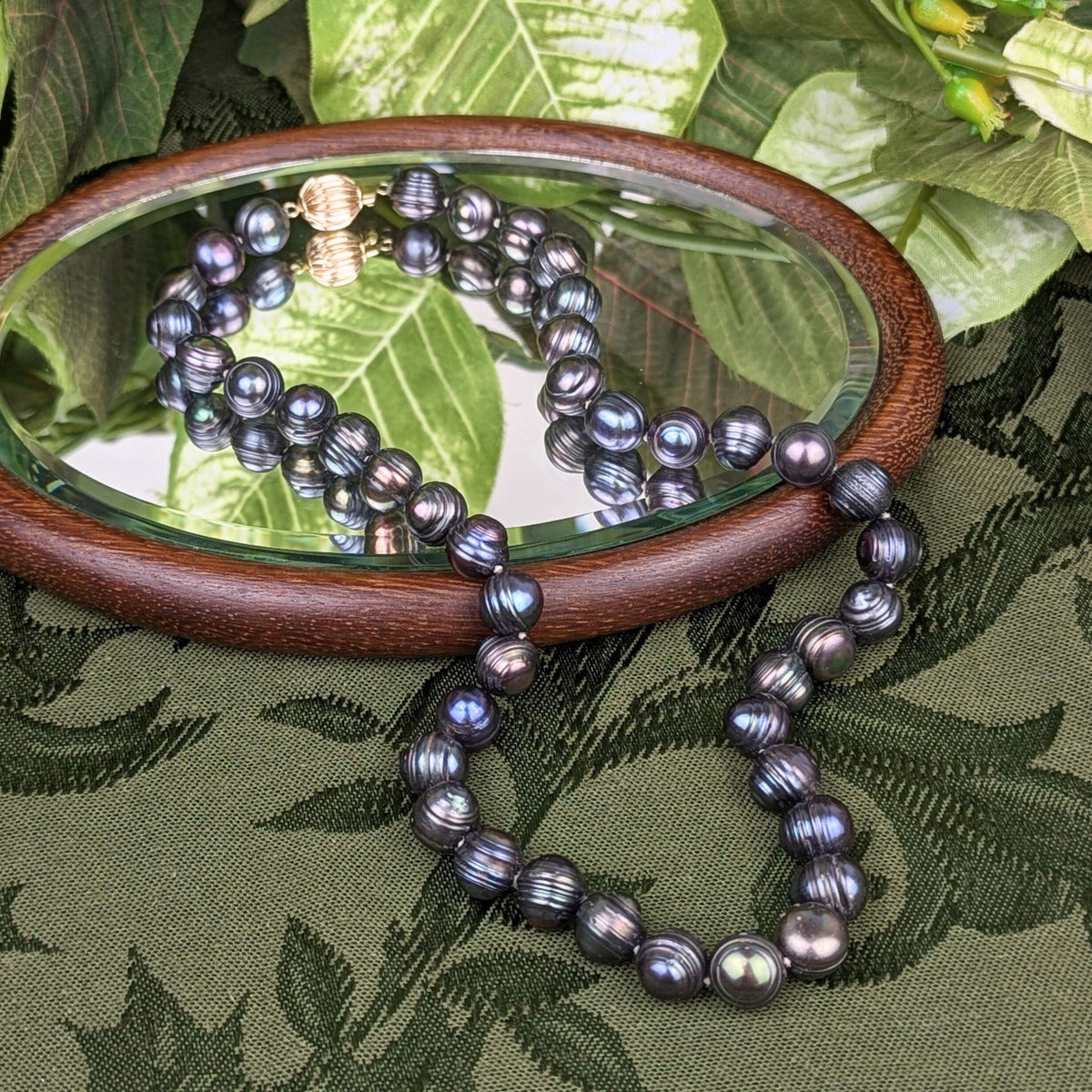 14K Gold 18” Baroque South Sea 10mm Pearl Necklace