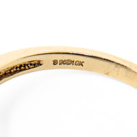 10K Gold Pearl & Diamond Halo Ring - Size 7.25