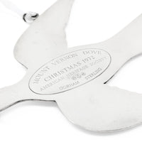 Gorham 1972 Mount Vernon Dove Christmas Ornament