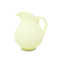 Fenton "Water Lily" Uranium Custard Glass Pitcher