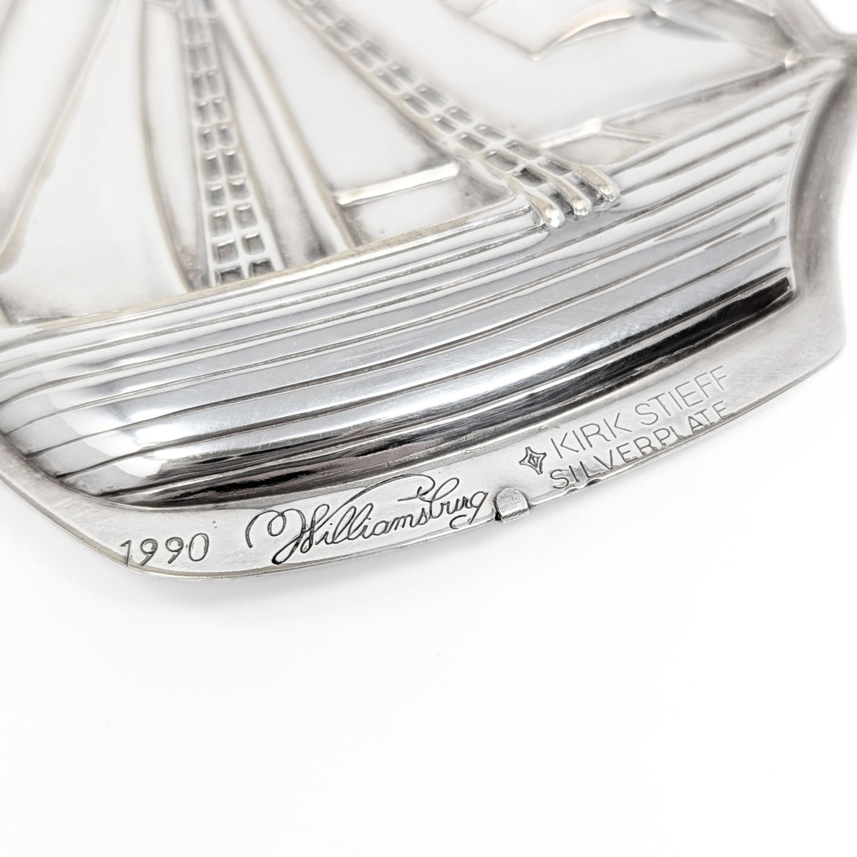 Kirk Stieff for Colonial Williamsburg (5) Silverplate Christmas Ornaments