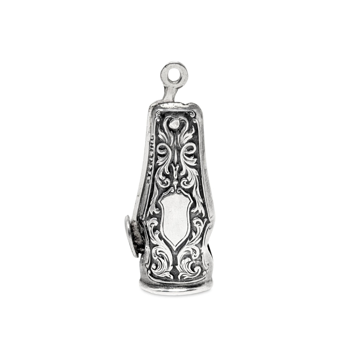 Victorian Sterling Silver Repousse Cigar Cutter