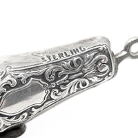 Victorian Sterling Silver Repousse Cigar Cutter