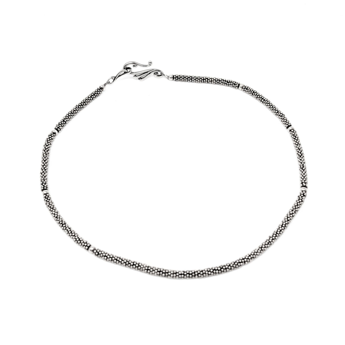 Signed Sterling Silver 17" Beaded Necklace