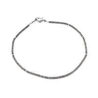 Signed Sterling Silver 17" Beaded Necklace