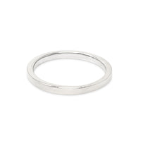 Vintage 14K White Gold 7 Diamond Wedding Band - Size 5.75