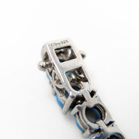 D’Joy Sterling Silver Sleeping Beauty Turquoise 18" Tennis Necklace