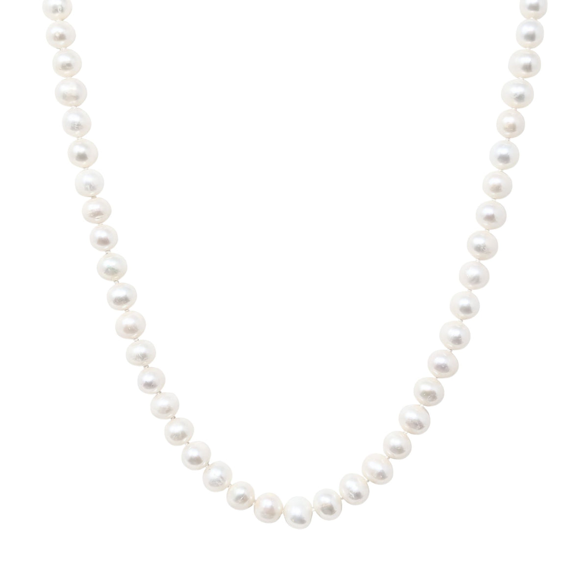 Sterling Silver 10mm Pearl 22"Necklace