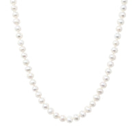 Sterling Silver 10mm Pearl 22"Necklace