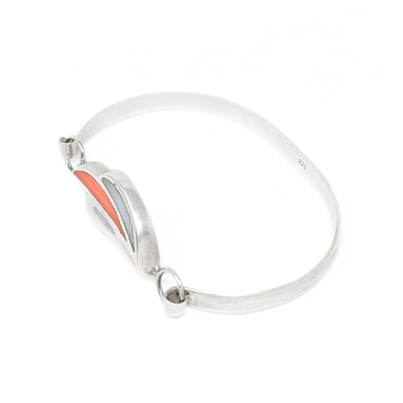 Vintage Sterling Silver James Avery Style Leaf Bangle Bracelet