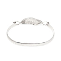 Vintage Sterling Silver James Avery Style Leaf Bangle Bracelet