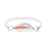 Vintage Sterling Silver James Avery Style Leaf Bangle Bracelet