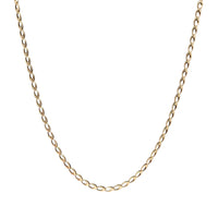 14K Gold Italian 4.3mm Fancy Oval Link 21” Chain Necklace