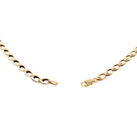 14K Gold Italian 4.3mm Fancy Oval Link 21” Chain Necklace