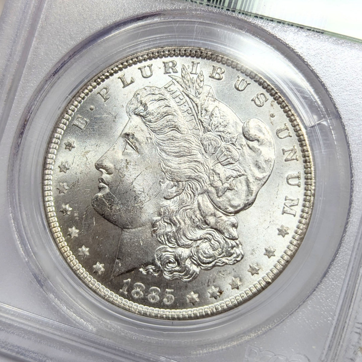 1885 PCGS MS63 Morgan Silver Dollar (Old Green Holder)