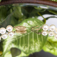 Vintage 18K Gold 20" 6.5mm Pearl Necklace