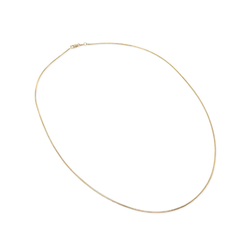 14K Gold 1mm 18” Snake Chain Necklace