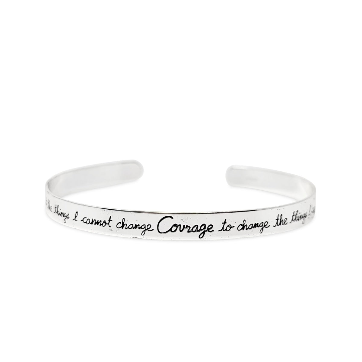 Pandora Sterling Silver “Courage” Cuff Bracelet