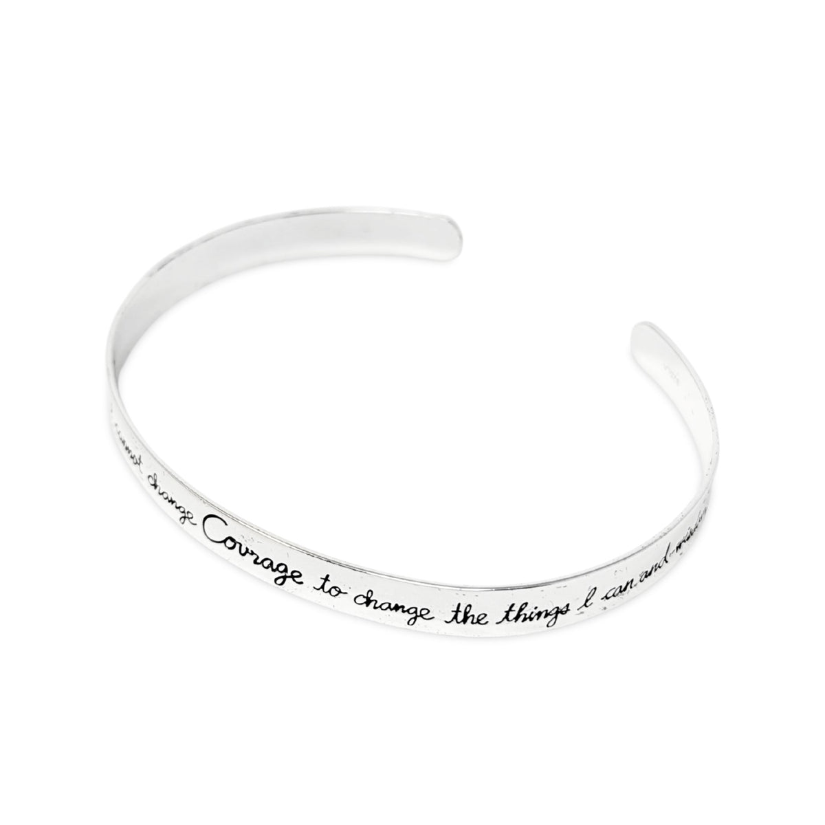 Pandora Sterling Silver “Courage” Cuff Bracelet