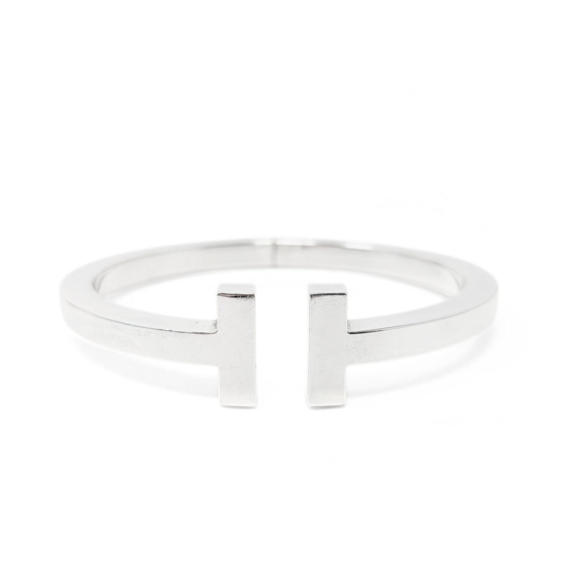 Tiffany & Co Sterling Silver T-Square Hinged Bangle Bracelet