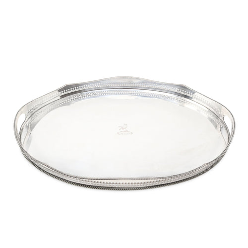 Sheffield “Invicta” British Military Silverplate Gallery Serving Tray