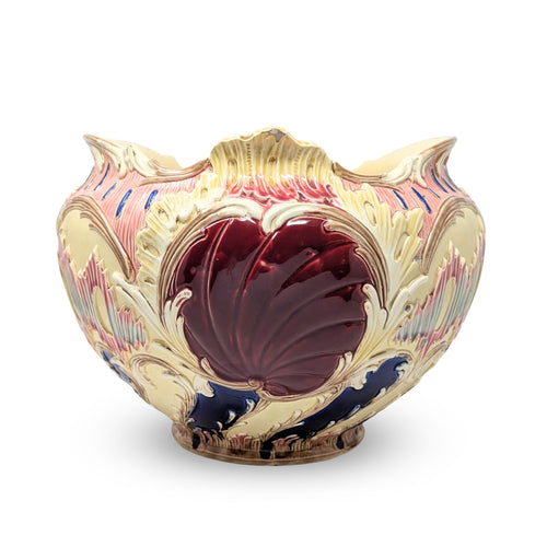 Eichwald Art Nouveau Majolica Outer Liner or Jardiniere