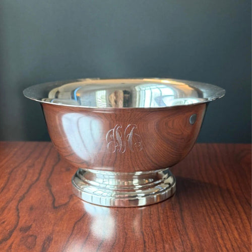 Poole Sterling Silver "M" Monogrammed 6" Paul Revere Bowl (#351)