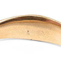 Victorian Gold Filled Monogrammed & Etched Hinged Bangle Bracelet