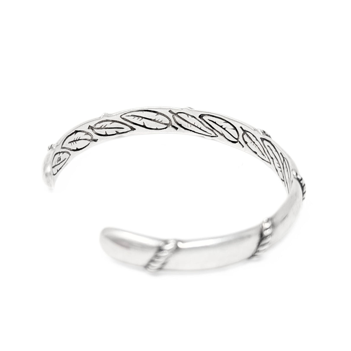 Vintage Sterling Silver Navajo Bar & Rope Cuff Bracelet