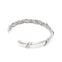 Vintage Sterling Silver Navajo Bar & Rope Cuff Bracelet