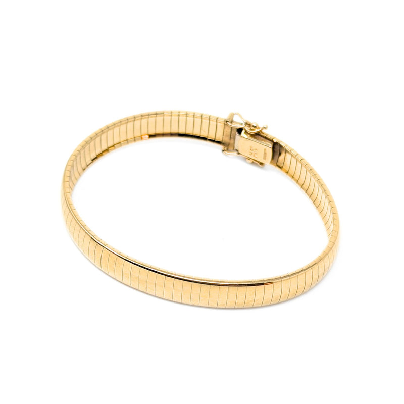 Aurafin Italian 14K Gold 7” Omega Bracelet