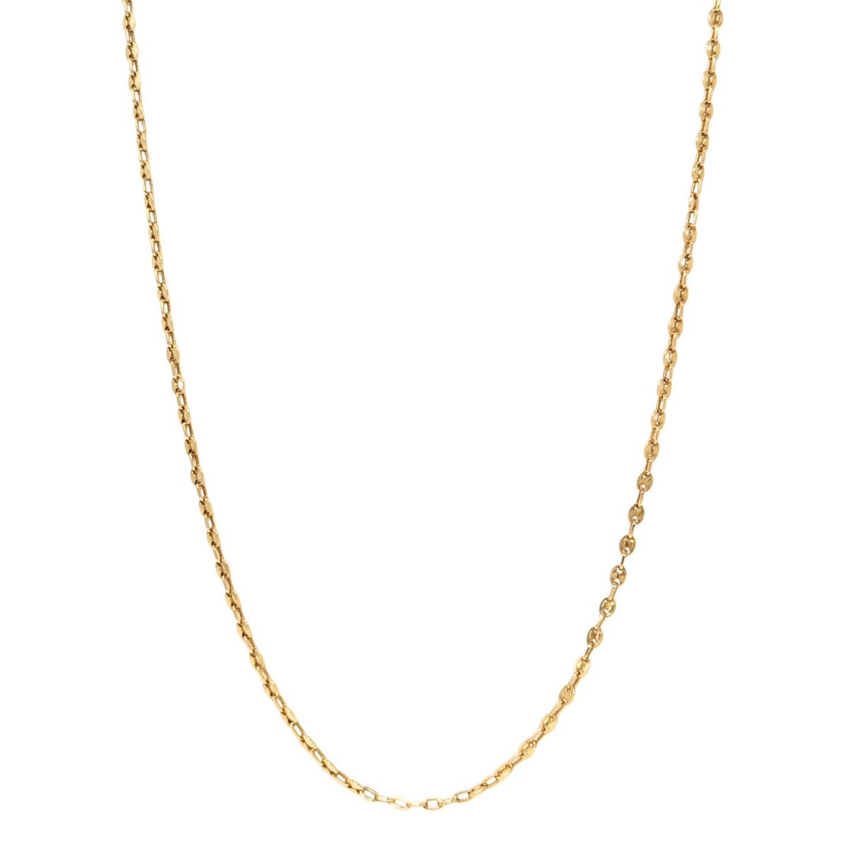 Vintage 18K Gold 4mm 28” Anchor Chain Necklace
