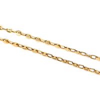 Vintage 18K Gold 4mm 28” Anchor Chain Necklace