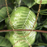 Vintage 18K Gold 4mm 28” Anchor Chain Necklace