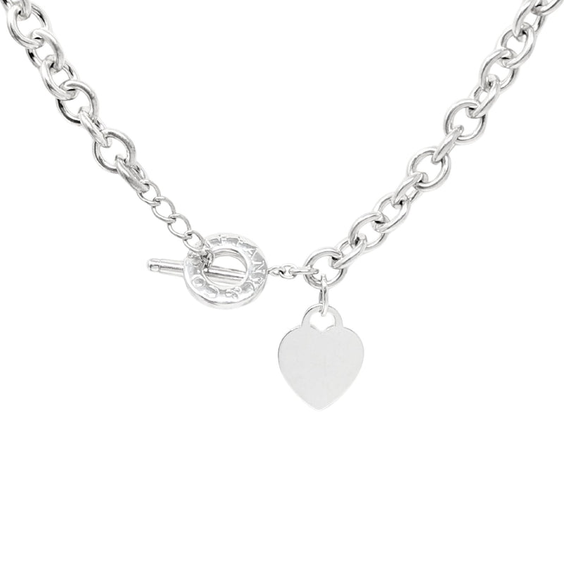 Tiffany & Co Sterling Silver 16” Heart Tag Toggle Necklace