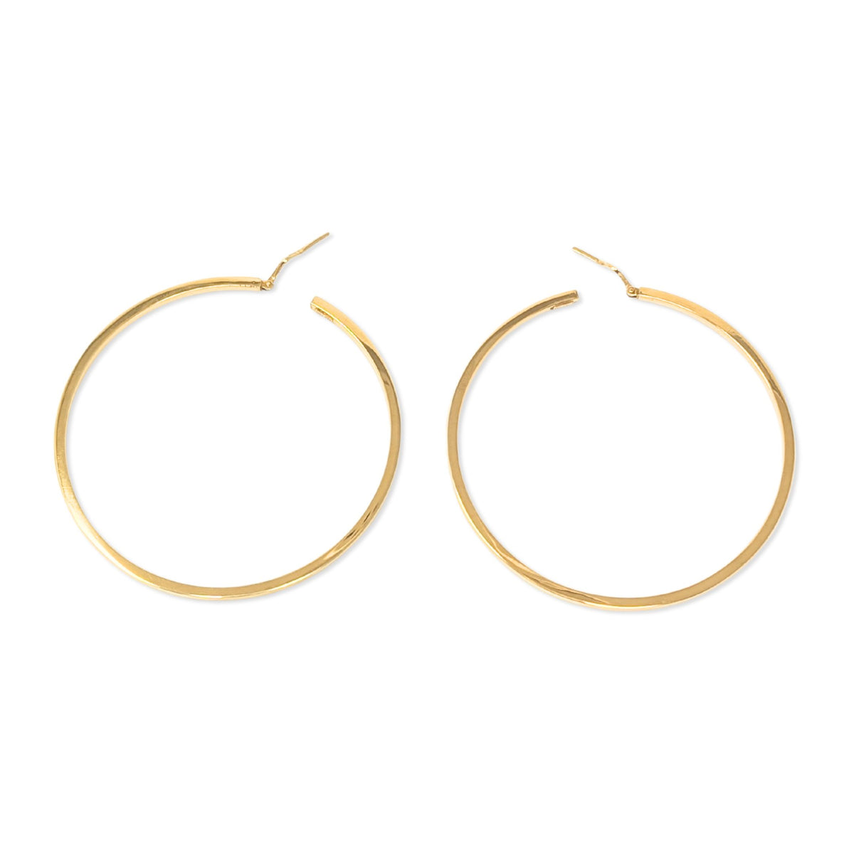 Charles Garnier 18K Gold 60mm Box Hoop Earrings