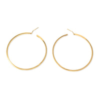 Charles Garnier 18K Gold 60mm Box Hoop Earrings