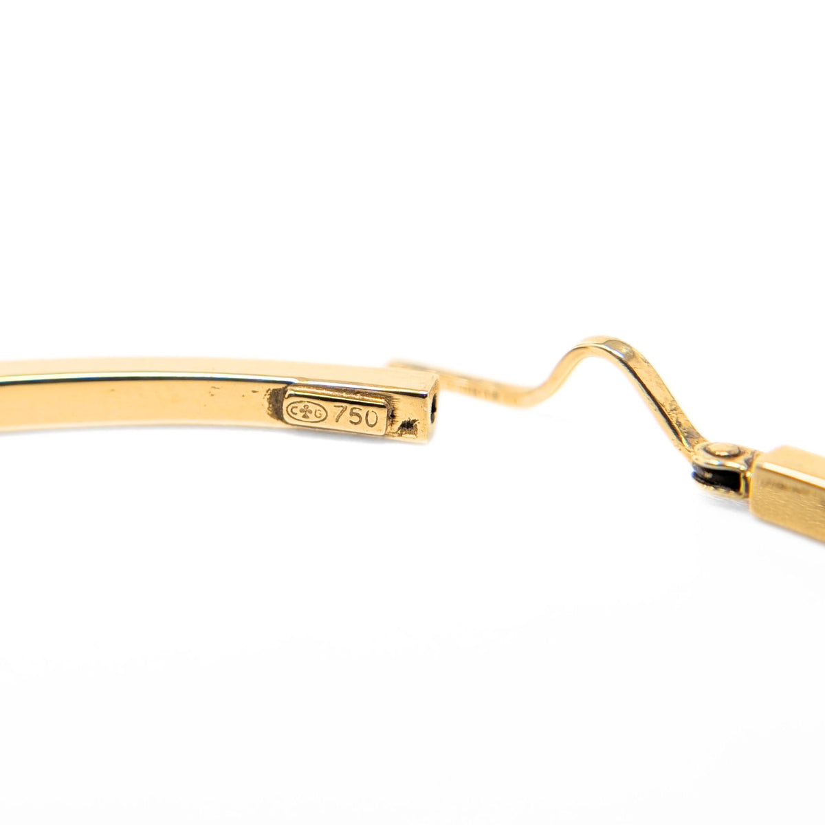 Charles Garnier 18K Gold 60mm Box Hoop Earrings