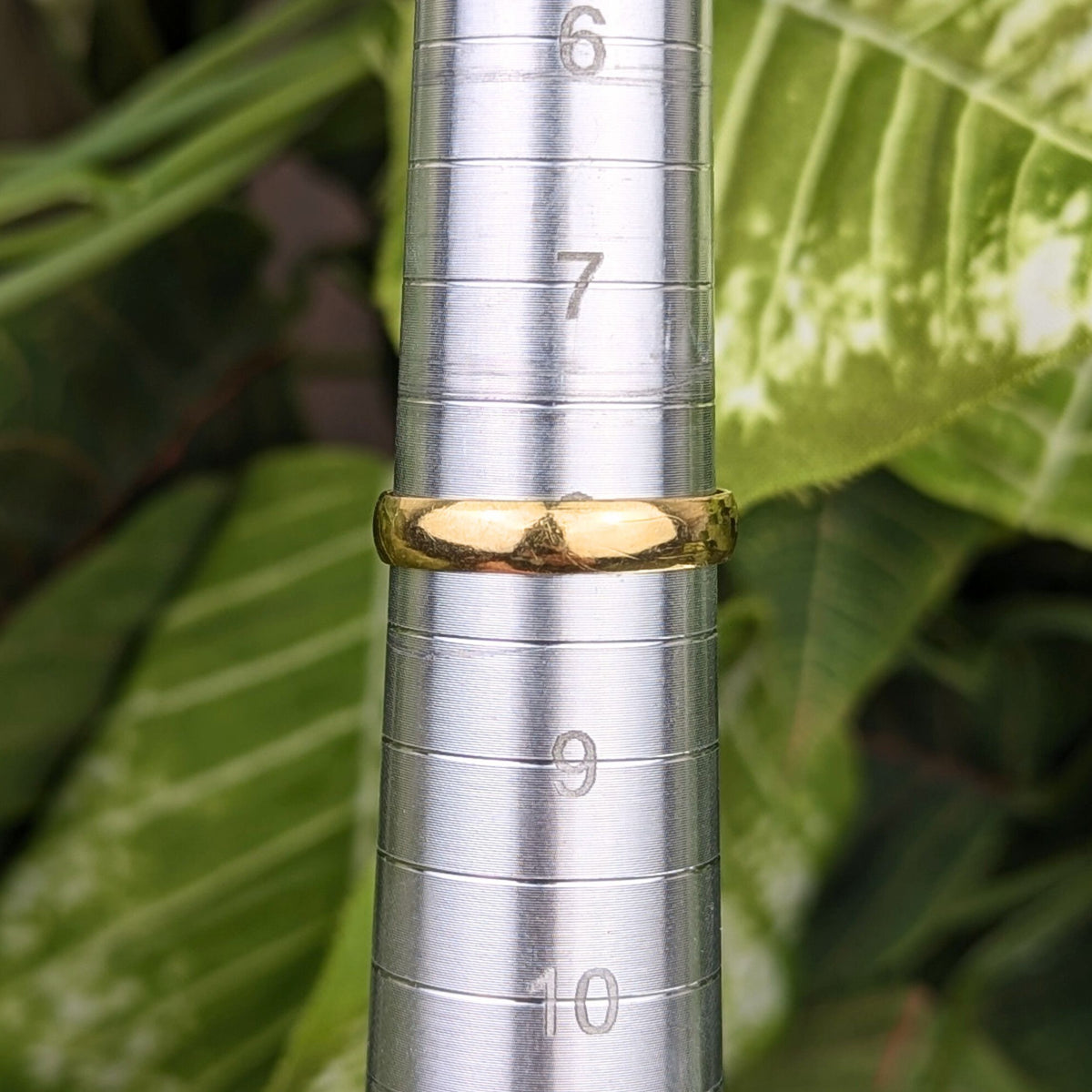 18K Gold Vintage Egyptian Blue Turquoise Ring - Size 8