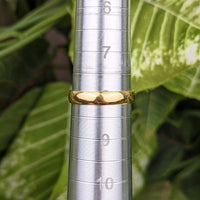 18K Gold Vintage Egyptian Blue Turquoise Ring - Size 8