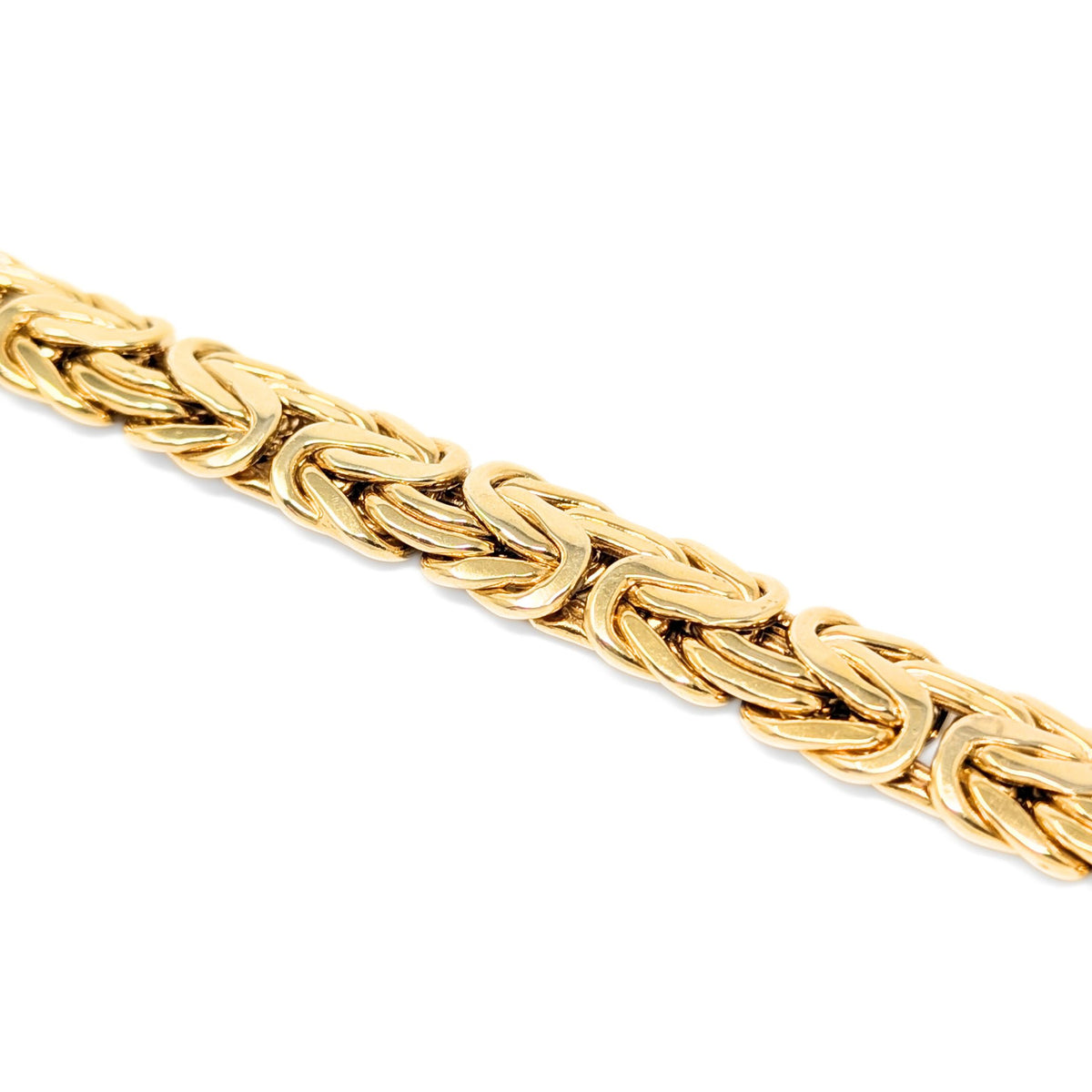 13K Gold 7 3/4" Byzantine Link Bracelet (29.5g)