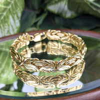 13K Gold 7 3/4" Byzantine Link Bracelet (29.5g)