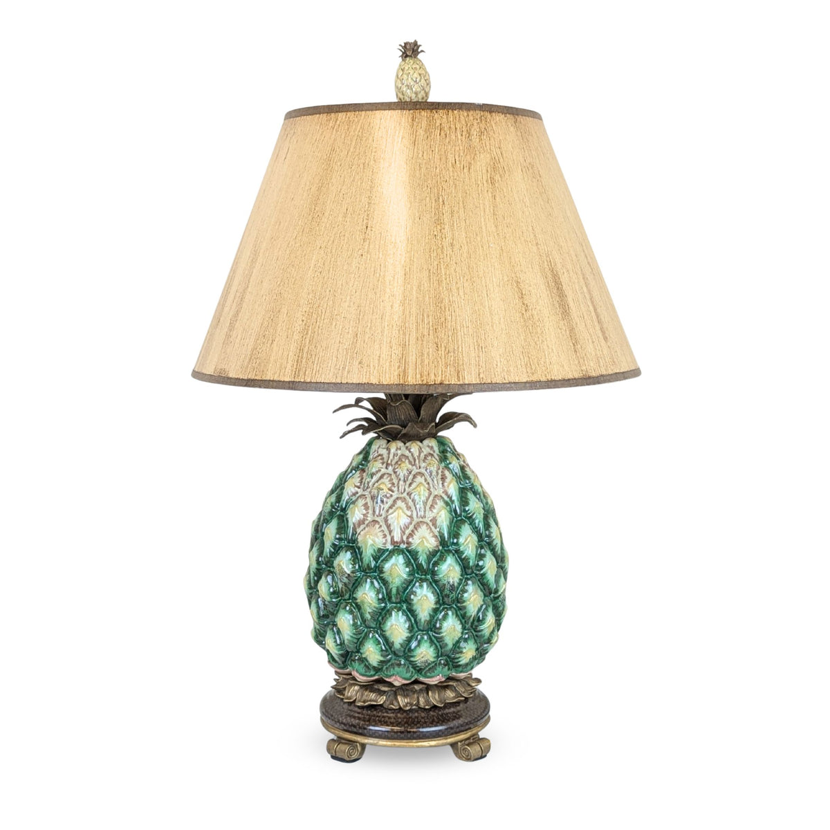 Castilian Hollywood Regency Style Pineapple Lamp