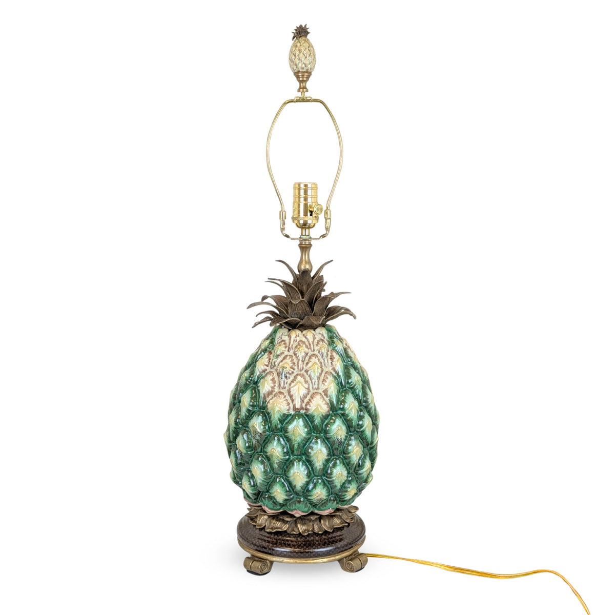 Castilian Hollywood Regency Style Pineapple Lamp