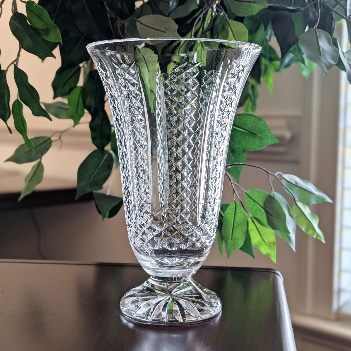 Waterford Crystal "Hibernia" 10" Footed Vase