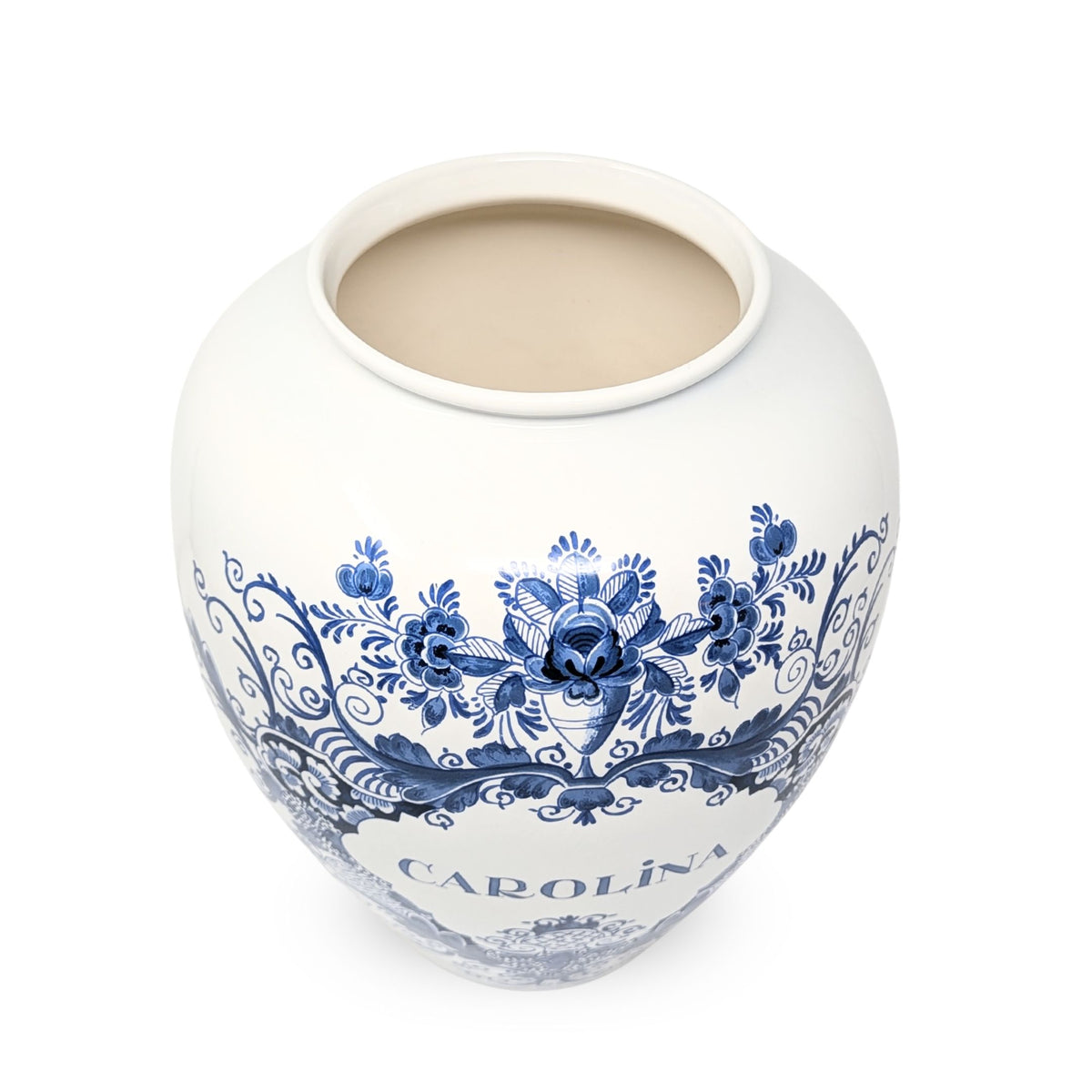 Royal Goedewaagen Delft 11” Colonial Williamsburg Carolina Tobacco Jar