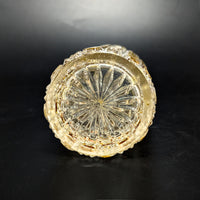 Bohemian Antique Amber Cut to Clear Muffineer/ Sugar Shaker